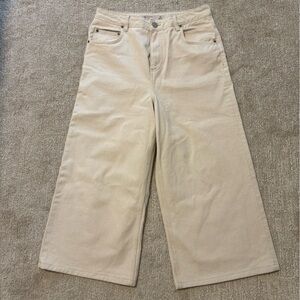 Cropped Wide Leg Jeans